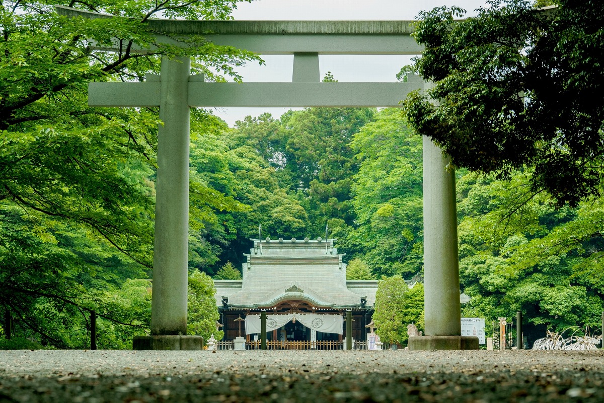 栃木縣護國神社 大鳥居と拝殿