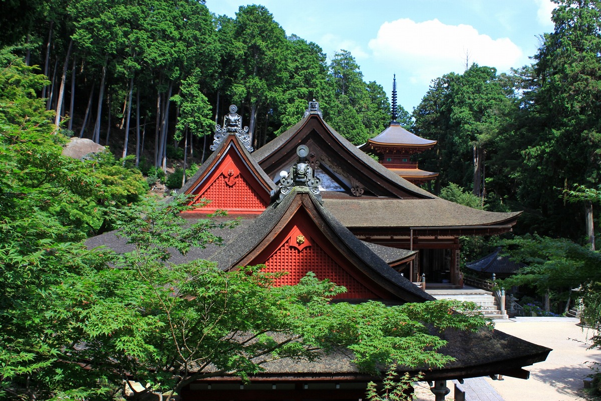 長命寺 本堂と三重塔