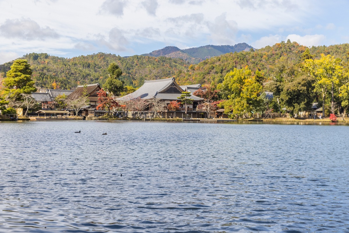 大覚寺と大沢池