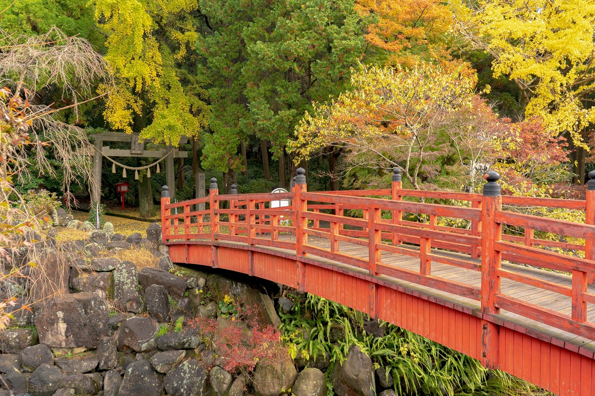 冠嶽神社 赤橋