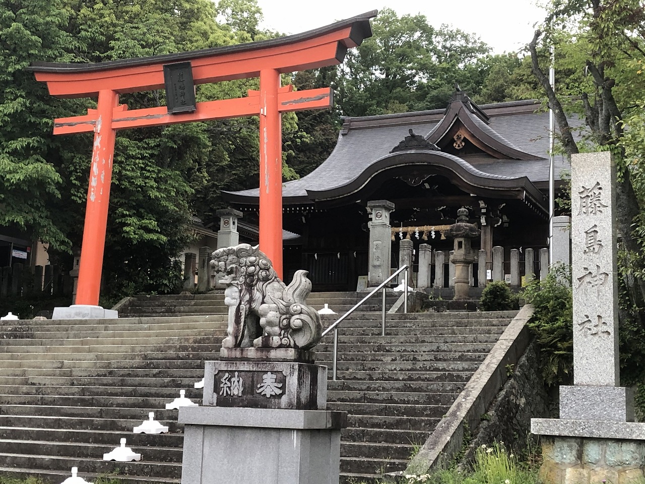 藤島神社 鳥居と拝殿