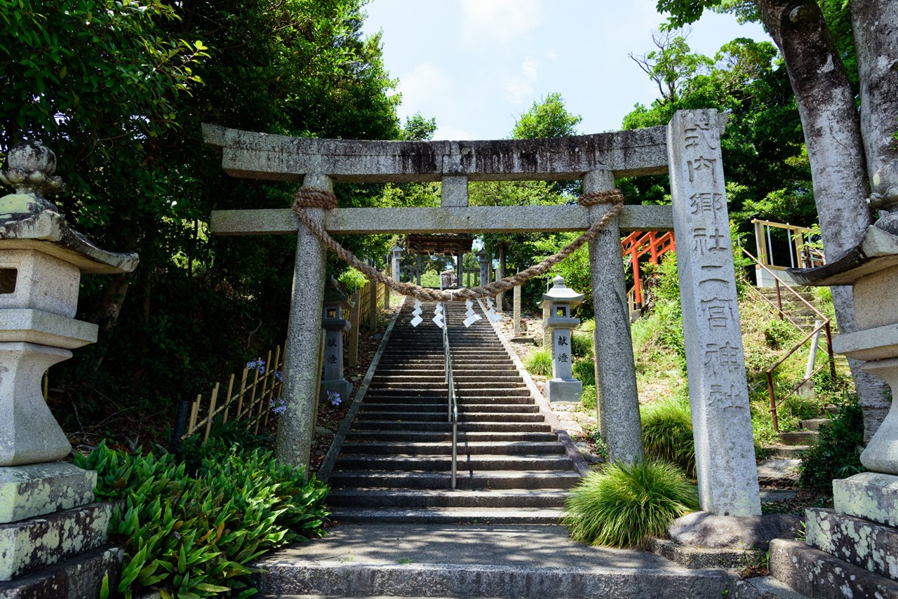 二宮神社 鳥居と石段